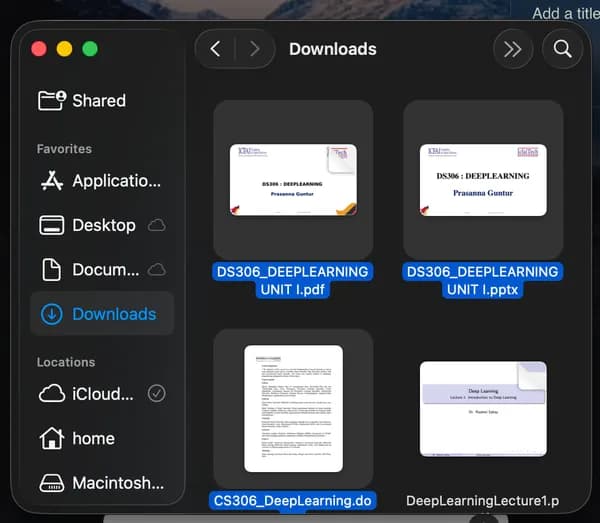 Drag files from finder