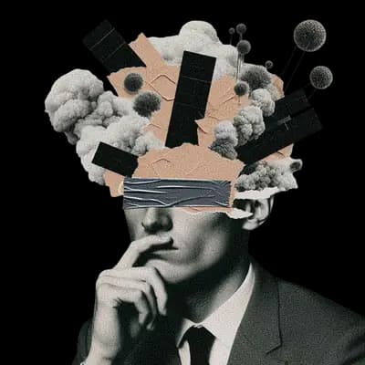 Exploding creative mind illustration